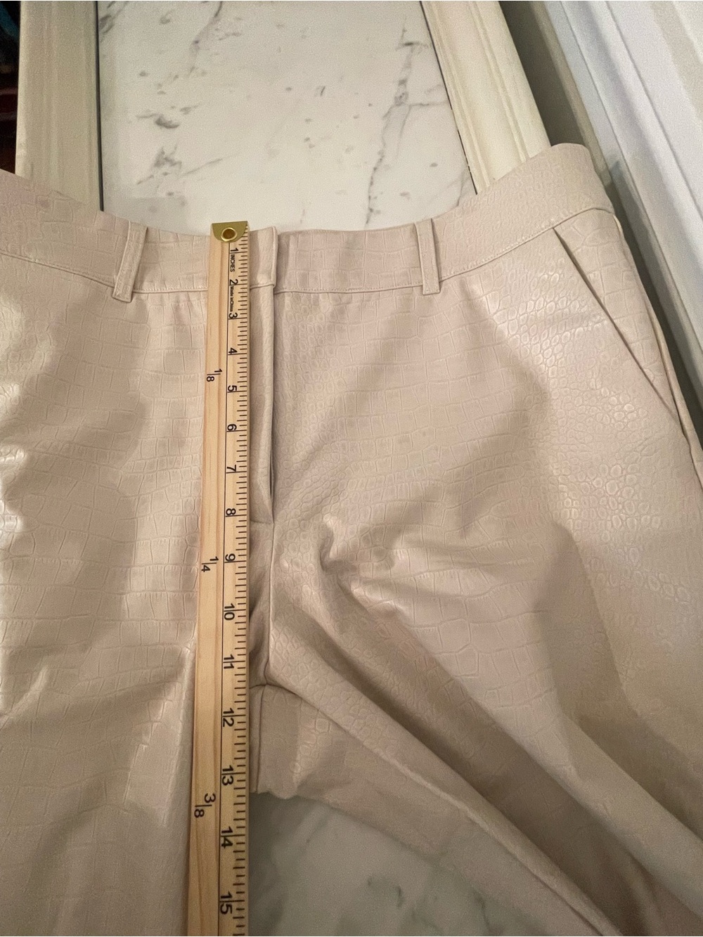 Commando Cropped Straight-Leg Trousers in Bone - Picture 10 of 13